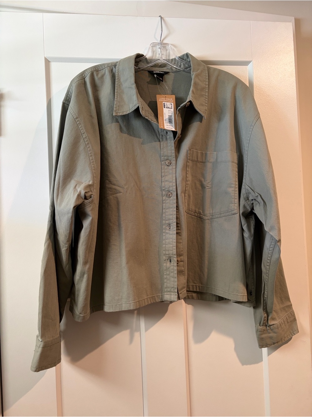 Eddie Bauer Olive Green Button-Up Shirt